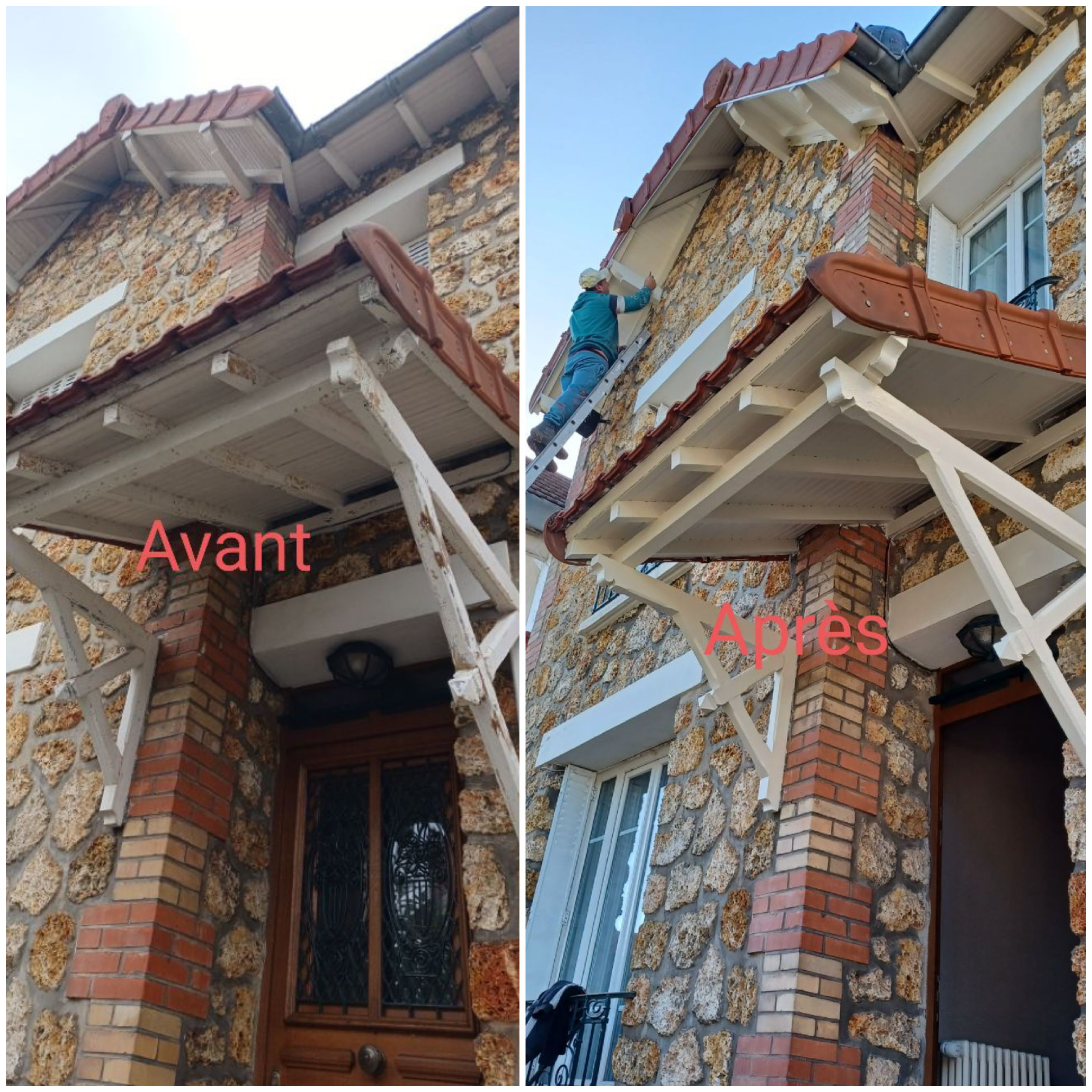 Samuel Couverture - Mise en peinture des dessous de toit Montfermeil